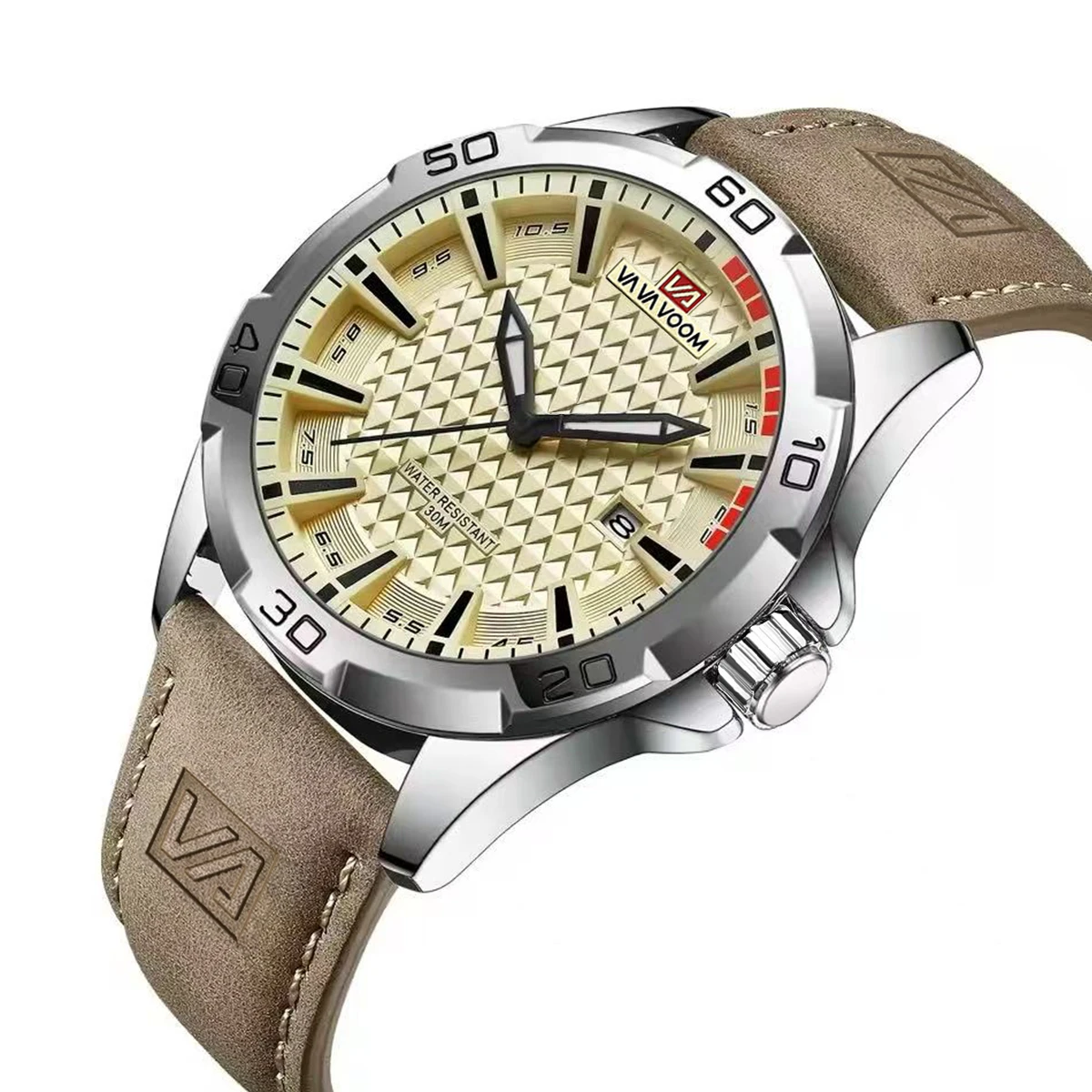 va va voom hommes sport décontracté militaire quartz calendrier montre bracelet pour homme d'affaires en cuir étanche mâle horloge relogio masculin va va voom hommes sport décontracté militaire quartz calendrier montre bracelet pour homme d'affaires en cuir étanche mâle horloge relogio masculin