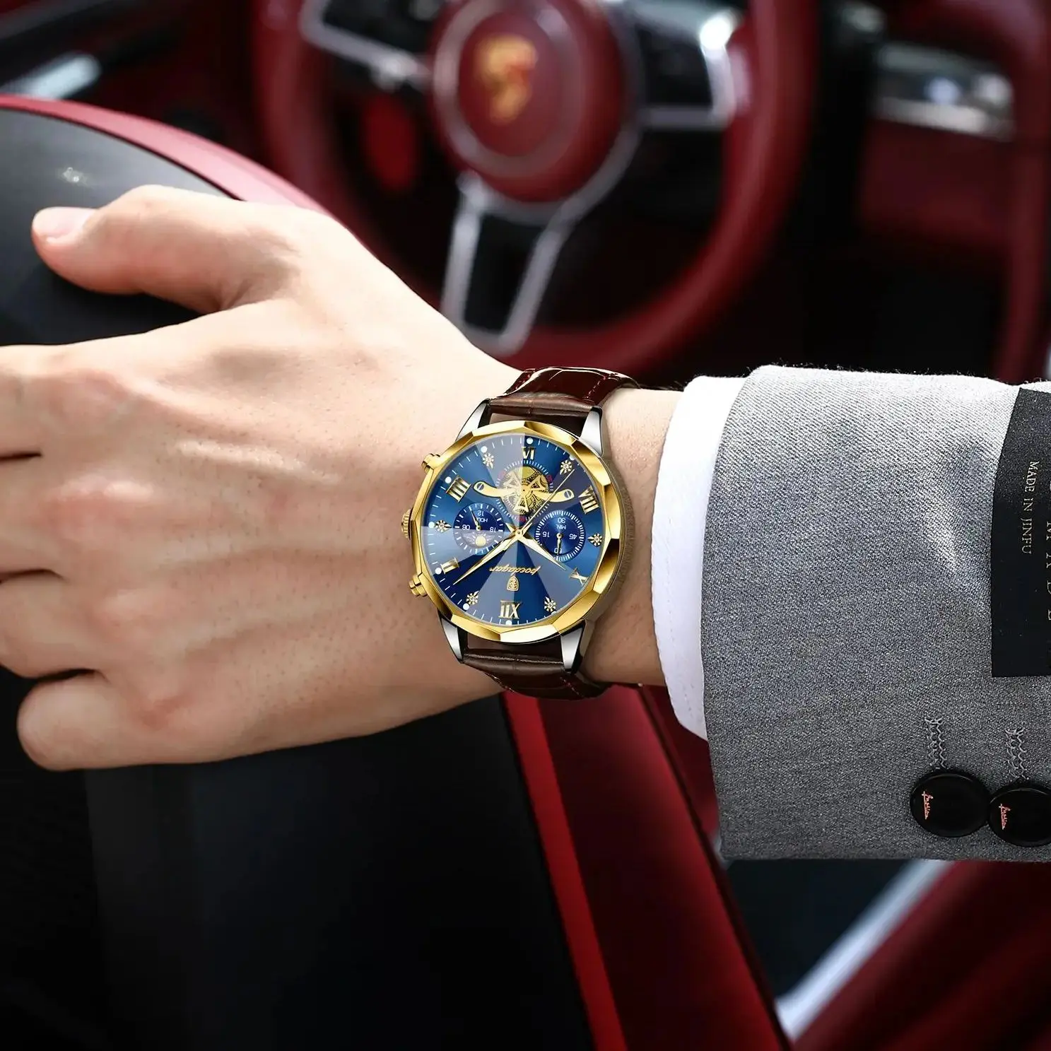 poedagar militaire luxe hommes montre bracelet quartz étanche lumineux chronographe en cuir homme montre sport hommes montres mâle reloj poedagar militaire luxe hommes montre bracelet quartz étanche lumineux chronographe en cuir homme montre sport hommes montres mâle reloj