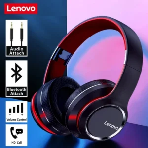 lenovo hd200 bluetooth écouteurs sur oreille pliable ordinateur sans fil casque suppression du bruit hifi stéréo casque de jeu